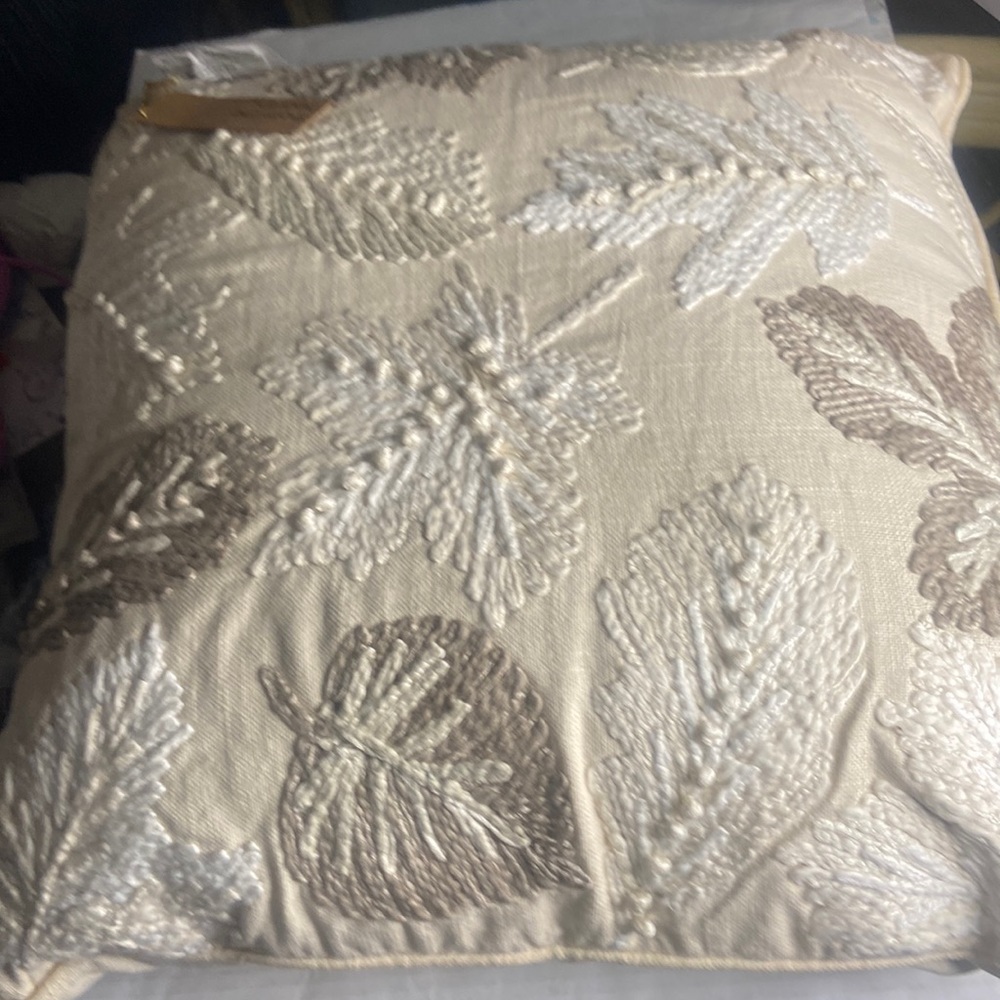 COPY - From the Hearth embroidered cotton pillow